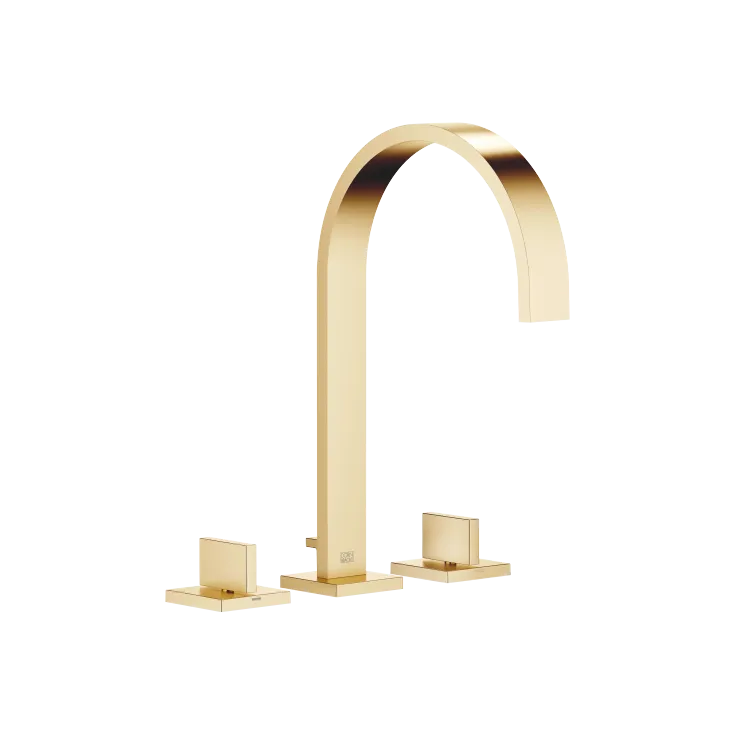 MEM Three-hole basin mixer with pop-up waste - Brushed Durabrass (23kt Gold) - 20 715 782-28