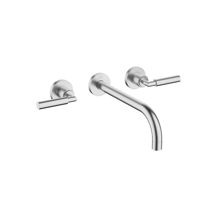 TARA Wall-mounted basin mixer without pop-up waste - Brushed Chrome - 36 717 882-93