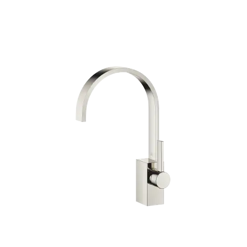MEM Single-lever basin mixer without pop-up waste - Platinum - 33 526 782-08