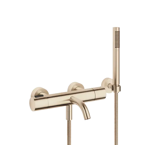 META Bath thermostat for wall mounting with hand shower set - Brushed Light Gold (PVD) - 34 234 979-27 0050