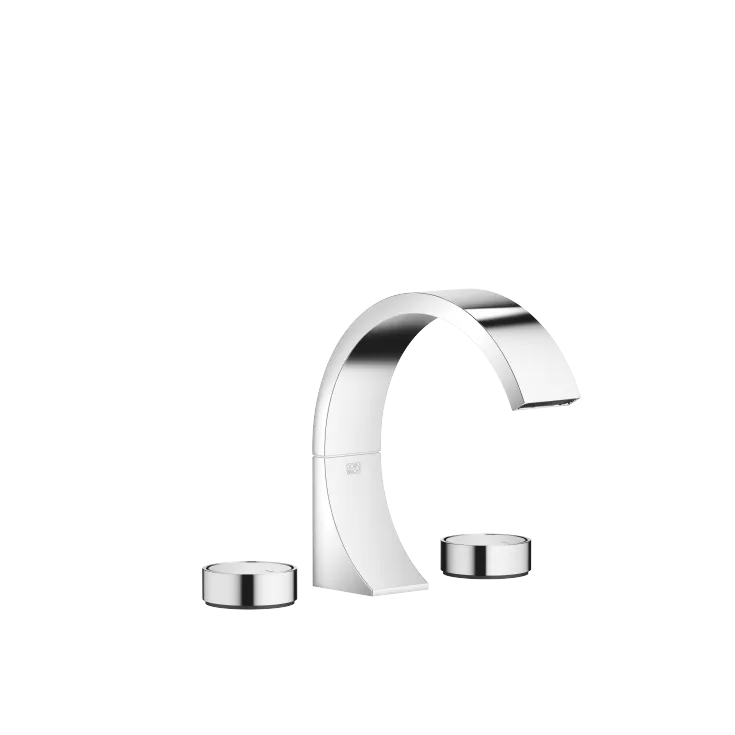 CYO Mélangeur lavabo à 3 trous avec garniture d'écoulement - Chrome - Set contenant 2 articles