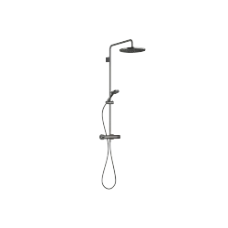 Showerpipe with shower thermostat - Dark Chrome - Set containing 2 articles