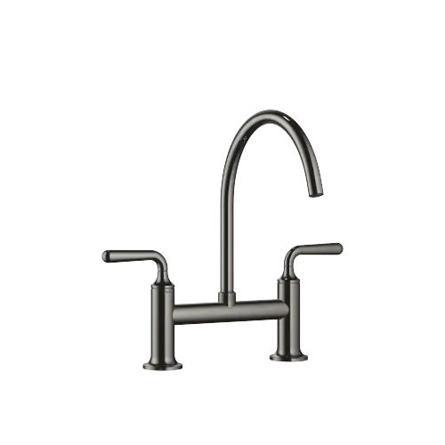 VAIA Zweiloch-Brückenbatterie für Spül-/ Profibrause - Dark Chrome - 19 815 809-19