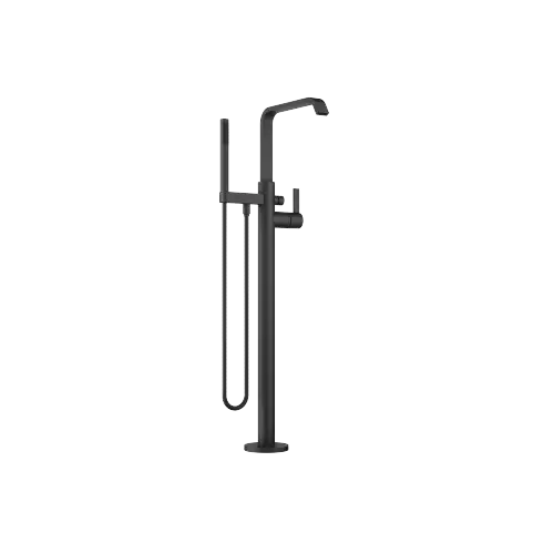 IMO Single-lever tub mixer with stand pipe for freestanding installation with hand shower set - Matte Black - 25 863 671-33