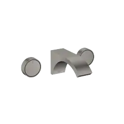 CYO Wall-mounted basin mixer without pop-up waste - Brushed Dark Platinum - Set containing 2 articles