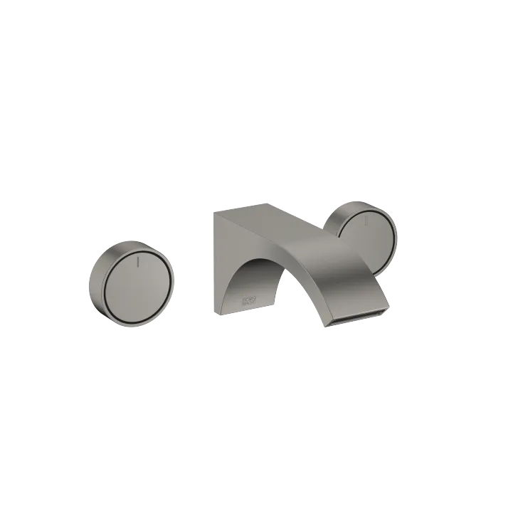 CYO Robinetterie murale pour lavabo sans garniture d’écoulement - Dark Platinum brossé - Set contenant 2 articles
