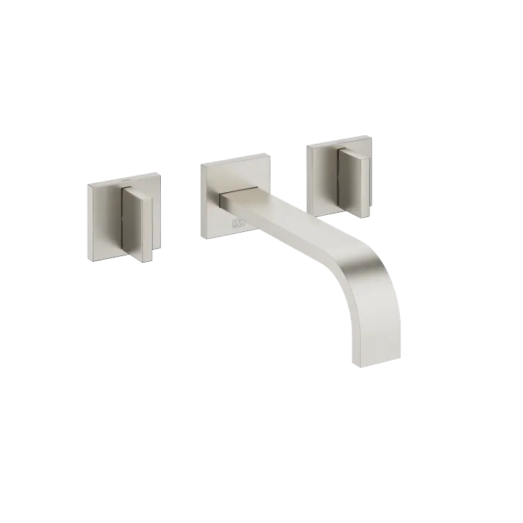 MEM Wall-mounted basin mixer without pop-up waste - Brushed Platinum - 36 712 782-06