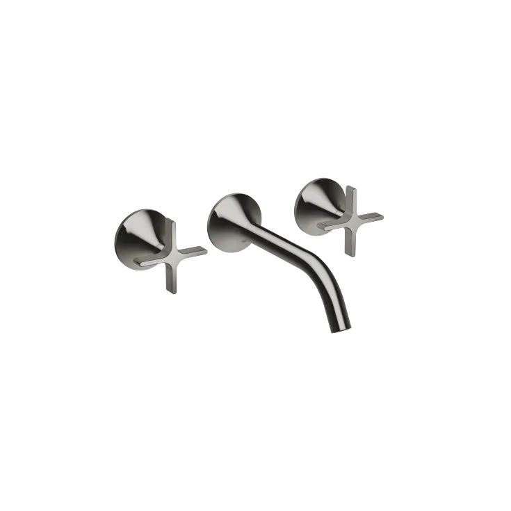 VAIA Wall-mounted basin mixer without pop-up waste - Dark Chrome - 36 712 809-19 0010