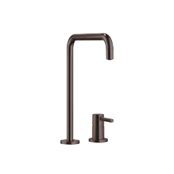 META SQUARE Two-hole mixer with individual flanges - Brushed Dark Bronze (PVD) - 32 815 861-43 0010
