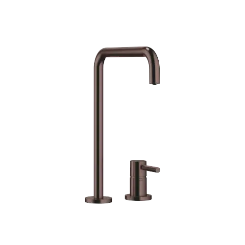 META SQUARE Two-hole mixer with individual flanges - Brushed Dark Bronze (PVD) - 32 815 861-43 0010