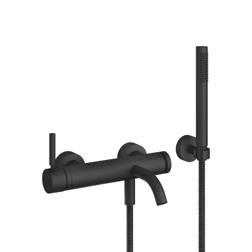 META Single-lever bath mixer for wall mounting with hand shower set - Matte Black - 33 233 660-33 0050