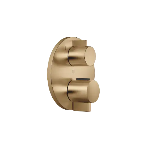 Concealed thermostat with three-way diverter - Brushed Dark Brass (PVD) - 36 428 970-39 0010