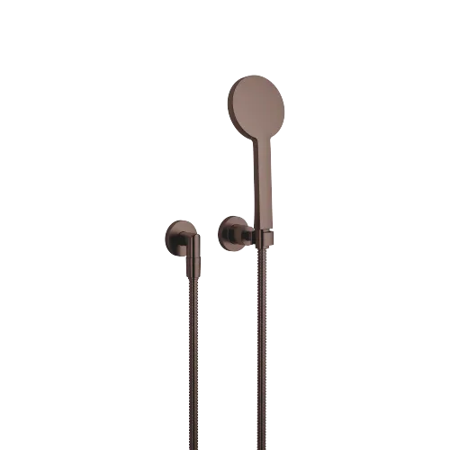 TARA Hand shower set with individual rosettes FlowReduce - Brushed Dark Bronze (PVD) - 27 803 892-43 0010