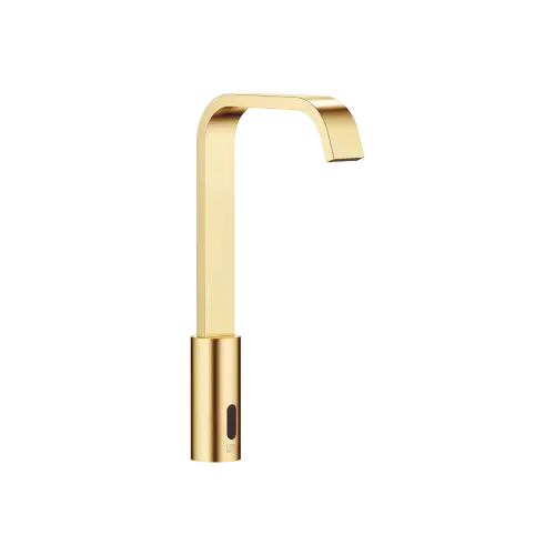 IMO Touchfree Robinetterie de lavabo avec fonction d’ouverture et de fermeture électronique sans garniture d’écoulement - Laiton brossé (Or 23cts) - 44 521 670-28