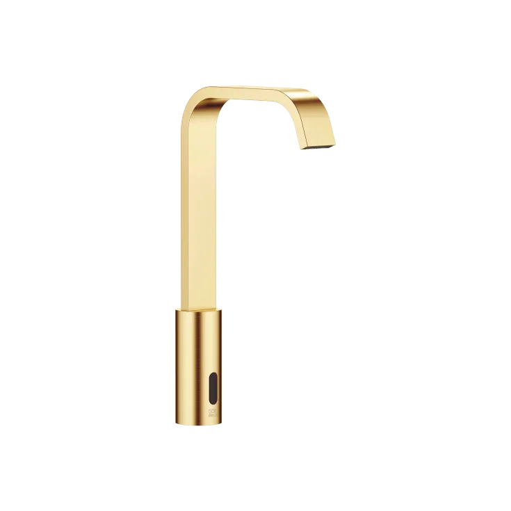 IMO Washstand fitting with electronic opening and closing function without pop-up waste - Brushed Durabrass (23kt Gold) - 44 521 670-28