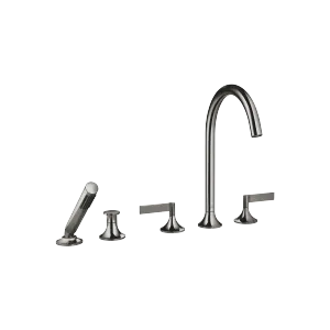 VAIA Five-hole bath mixer for deck mounting with diverter - Dark Chrome - 27 522 819-19