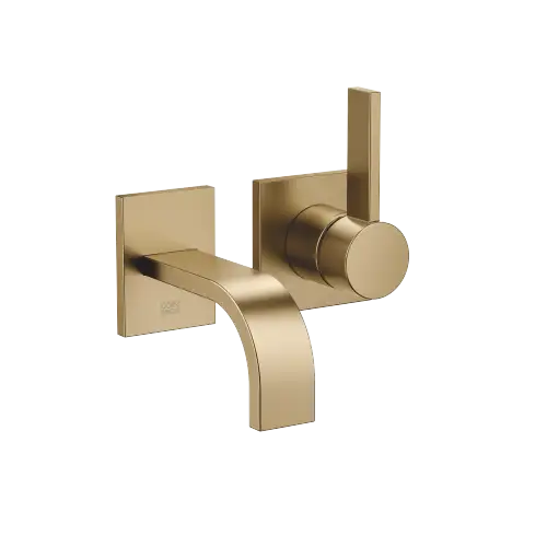MEM Wall-mounted single-lever basin mixer without pop-up waste - Brushed Dark Brass (PVD) - 36 867 782-39 0010