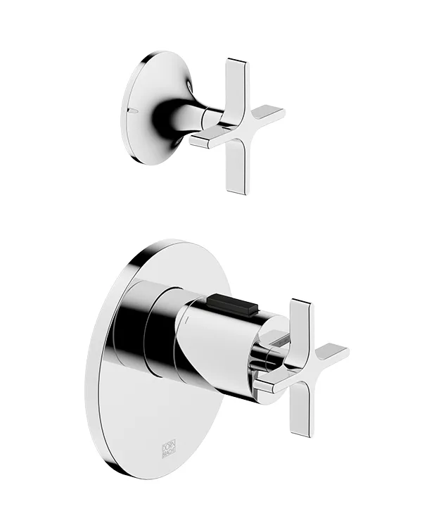 VAIA xTOOL thermostat with one volume control - Brushed Platinum - Set containing 1 articles