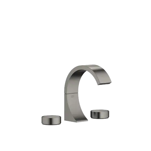 CYO Three-hole basin mixer with pop-up waste - Brushed Dark Platinum - Set containing 2 articles