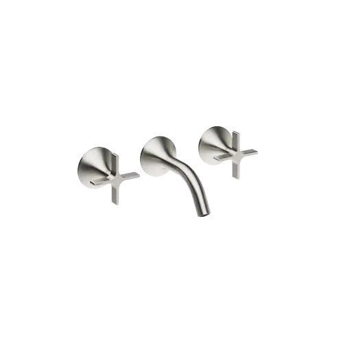 VAIA Robinetterie murale pour lavabo sans garniture d’écoulement - Platine brossé - 36 702 809-06 0010