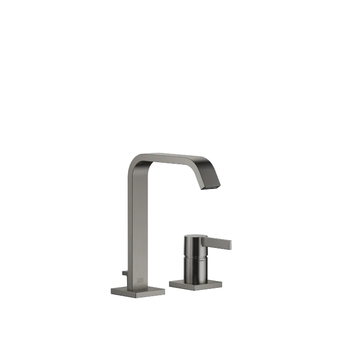 IMO Miscelatore monocomando a due fori per lavabo con piletta  - Dark Platinum spazzolato - 29 217 671-99