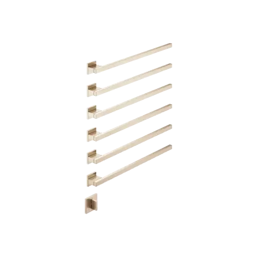 Handtuchwärmer , 6-fach , Ausladung rechts , mit Bedienelement - Champagne gebürstet (22kt Gold) - Set aus 2 Artikeln