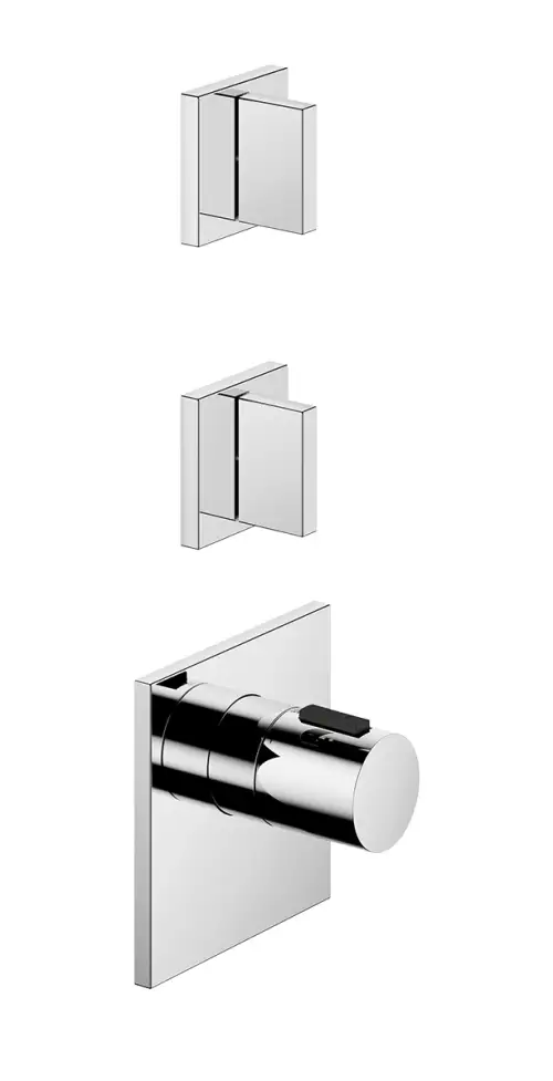 MEM xTOOL Thermostat module with 2 valves - Dark Chrome - Set containing 3 articles