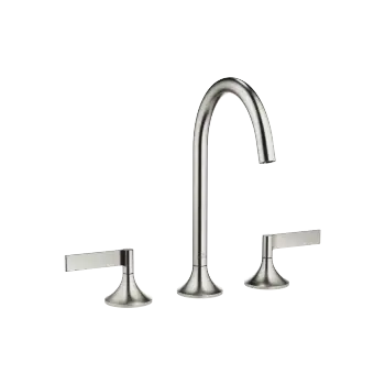 VAIA Three-hole basin mixer with pop-up waste - Brushed Platinum - 20 713 819-06