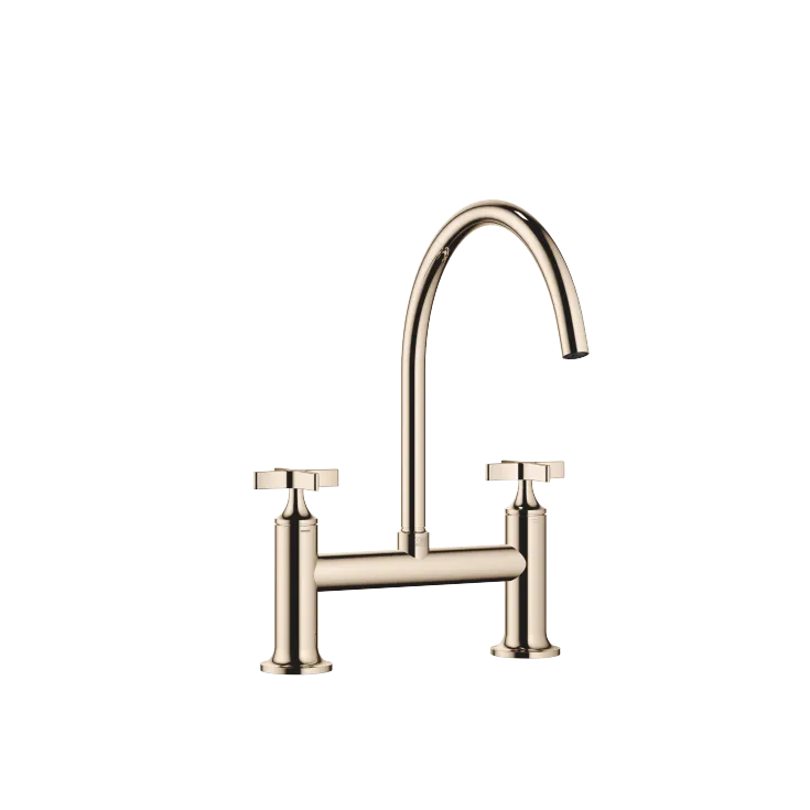 VAIA Two-hole bridge mixer for rinsing/Profi spray - Champagne (22kt Gold) - 19 825 809-47