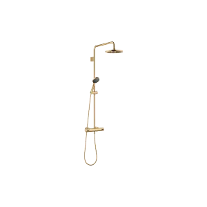 Showerpipe with shower thermostat - Brushed Durabrass (23kt Gold) - Set containing 1 articles