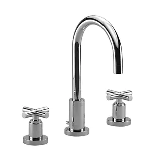 TARA Three-hole lavatory mixer with drain - Brushed Dark Bronze (PVD) - 20 710 892-43 0010