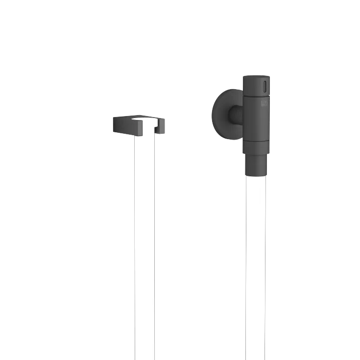 WATER TUBE Kneipp-Wandanschlussbogen mit Schlauchhalterung mit Einzelrosette - Schwarz matt - 27 823 979-33