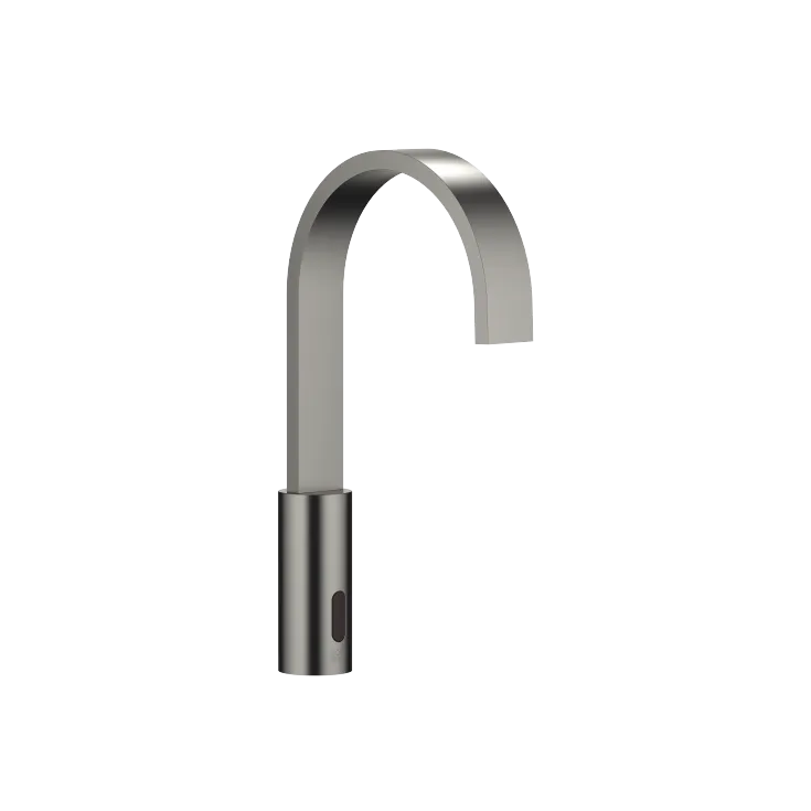 MEM Washstand fitting with electronic opening and closing function without pop-up waste - Brushed Dark Platinum - 44 521 782-99