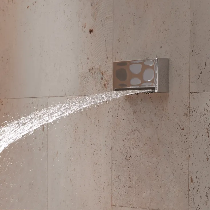 WATER FALL Cascade spout with individual jets for wall mounting - Champagne (22kt Gold) - 13 425 979-47