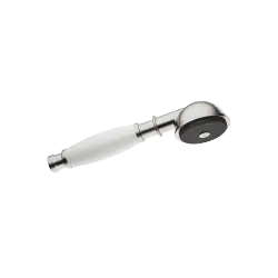 MADISON Metal hand shower with porcelain insert (white) - Brushed Platinum - 28 002 970-06