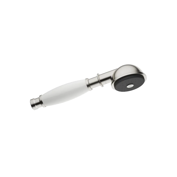 MADISON Metal hand shower with porcelain insert (white) - Brushed Platinum - 28 002 970-06