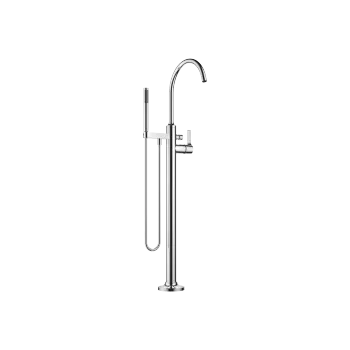 VAIA Single-lever bath mixer with stand pipe for free-standing assembly with hand shower set - Chrome - 25 863 809-00