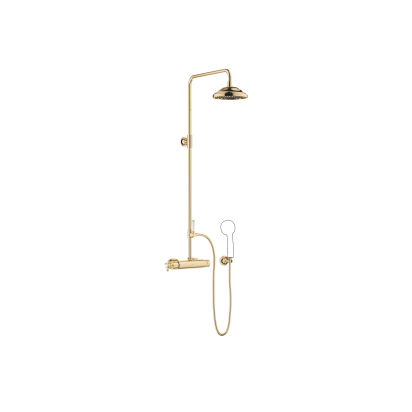MADISON Shower Pipe mit Brause-Thermostat - Messing (23kt Gold) - Set aus 2 Artikeln