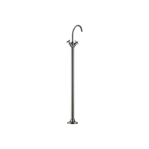 VAIA Single-hole basin mixer with stand pipe without pop-up waste - Dark Chrome - 22 585 809-19