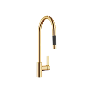 TARA ULTRA Single-lever mixer Pull-down with spray function - Brushed Durabrass (23kt Gold) - 33 870 875-28 0010