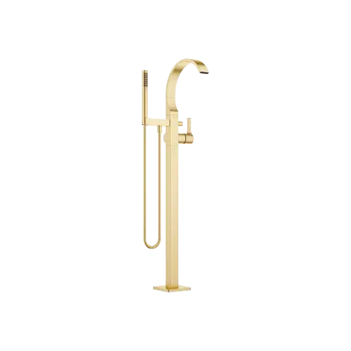 CYO Mitigeur monocommande bain/douche avec tube vertical positionnement libre et garniture de douche - Laiton brossé (Or 23cts) - 25 863 811-28