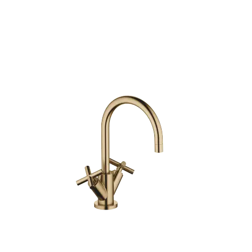 TARA Single-hole lavatory mixer with drain - Brushed Dark Brass (PVD) - 22 513 892-39 0010