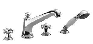 MADISON Bath shower set for bath rim or tile edge installation - Brushed Dark Brass - 27 502 360-39