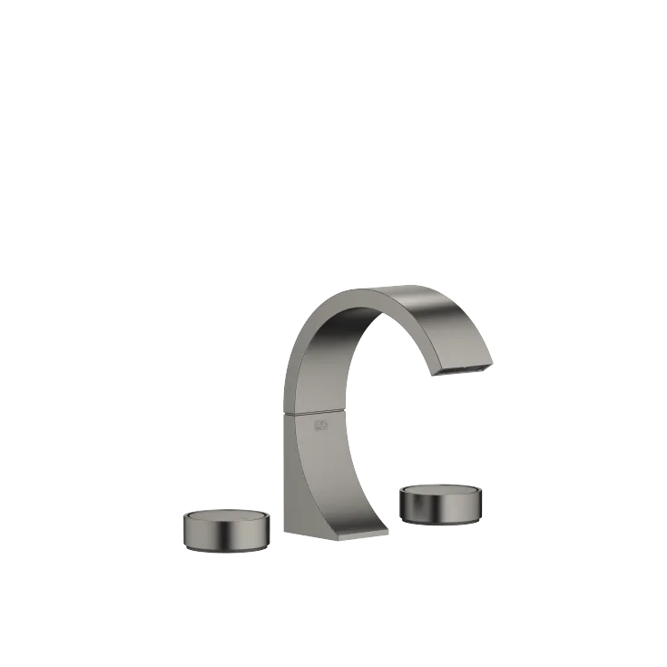 CYO Three-hole basin mixer with pop-up waste - Brushed Dark Platinum - Set containing 2 articles