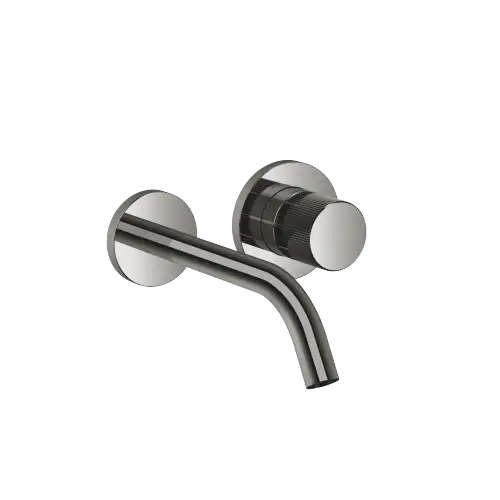 META META PURE Wall-mounted single-lever basin mixer without pop-up waste - Dark Chrome - 36 860 664-19