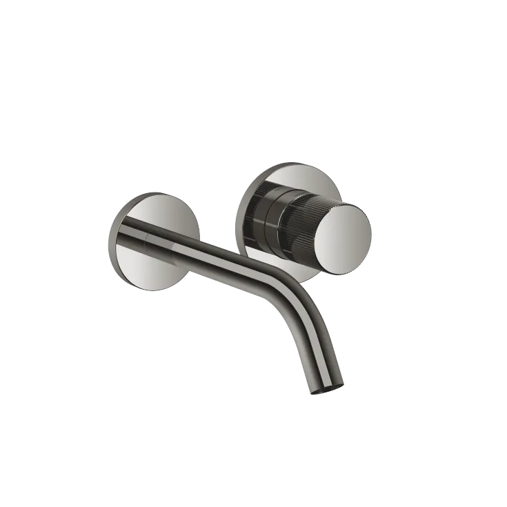 META META PURE Wall-mounted single-lever basin mixer without pop-up waste - Dark Chrome - 36 860 664-19