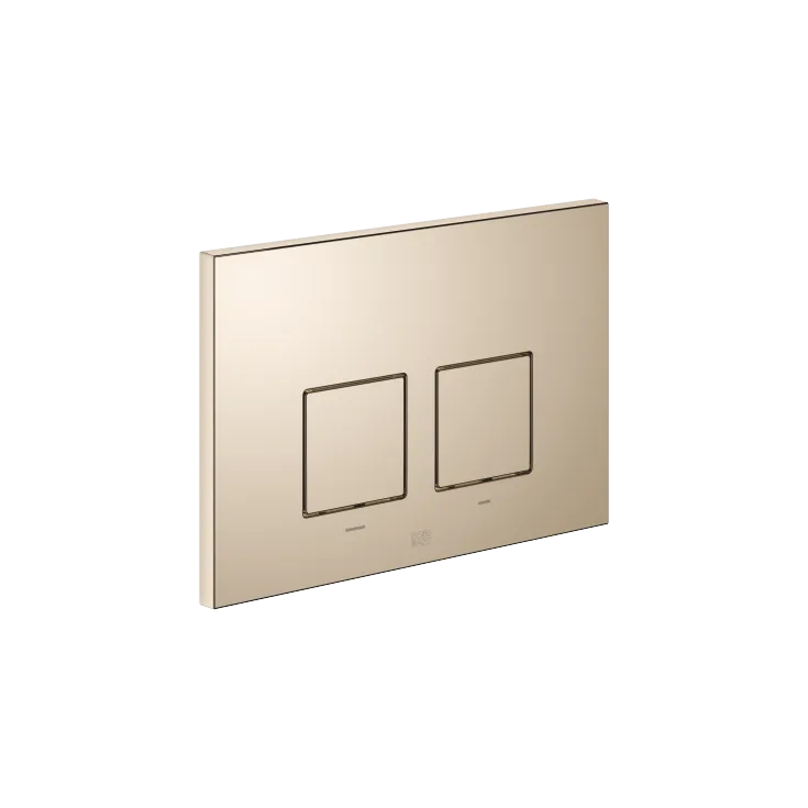 Platine de commande pour réservoir de chasse d’eau à encastrer de la société Geberit de forme carrée - Champagne (Or 22cts) - 12 665 980-47