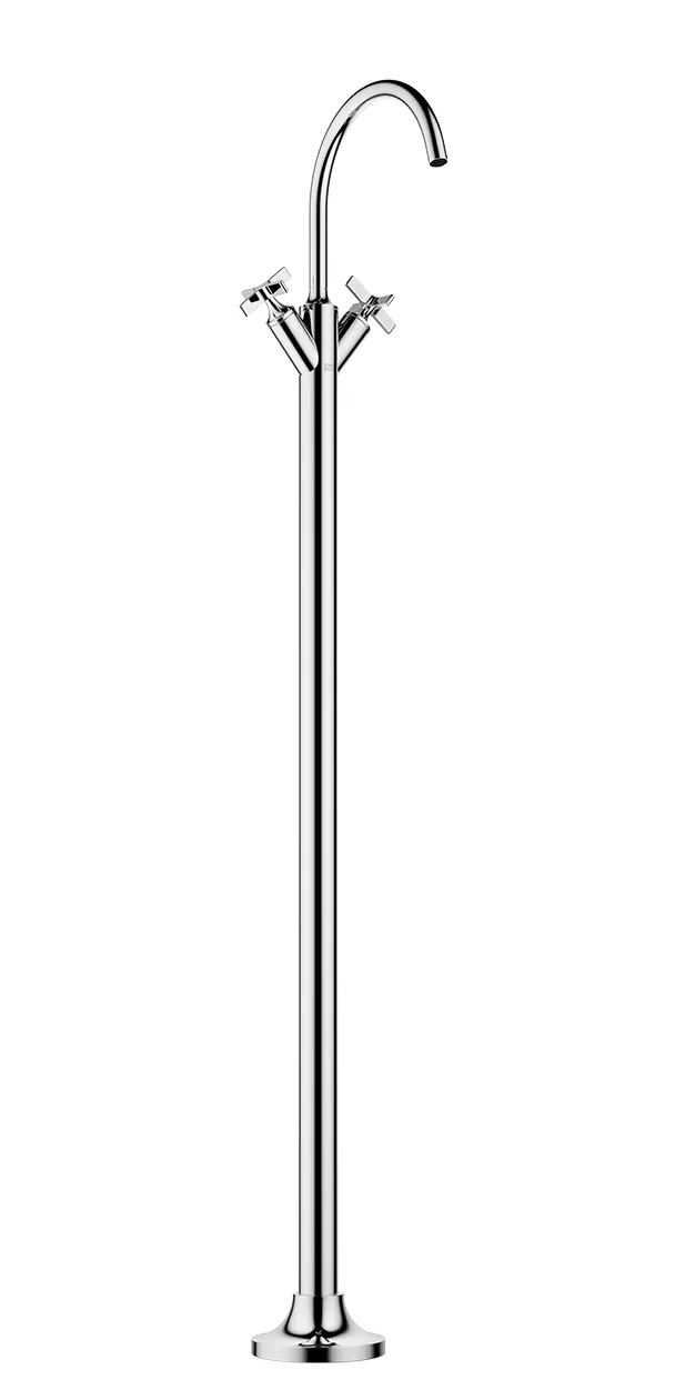 VAIA Single-hole lavatory mixer with stand pipe without drain - Platinum - 22 585 809-08 0010