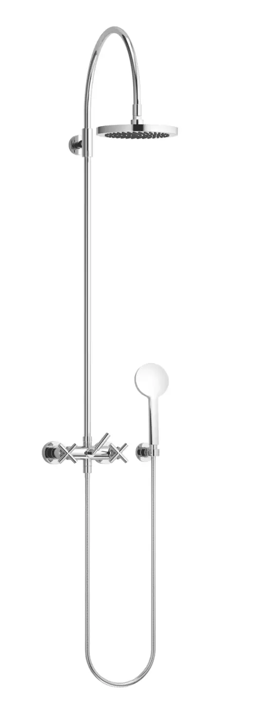 TARA Showerpipe with shower mixer without hand shower 220 mm - Brushed Dark Bronze (PVD) - 26 632 892-43 0050