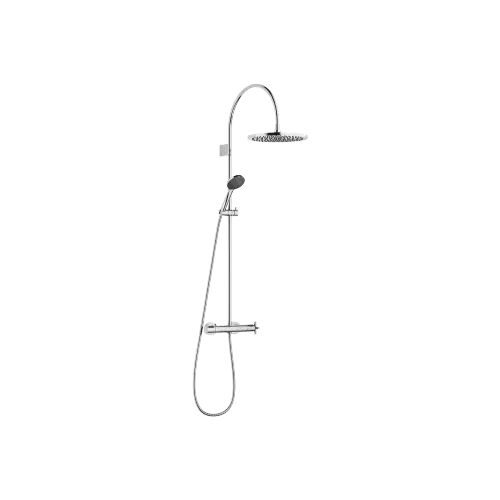 TARA Application Showerpipe avec thermostat de douche 300 mm - Chrome - Set contenant 2 articles